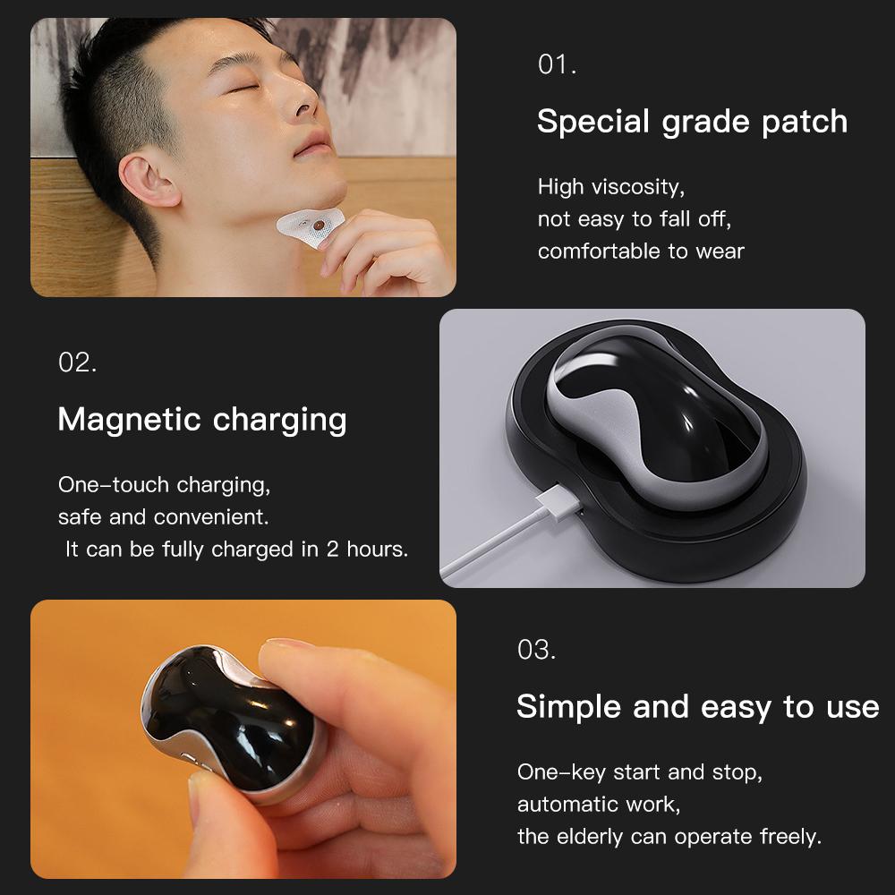 Электрический интеллектуальный фиксатор храпа EMS Импульсное устройство против храпа Эффективное решение Средство от храпа при апноэ во сне Снижение шума Анти-Ронко