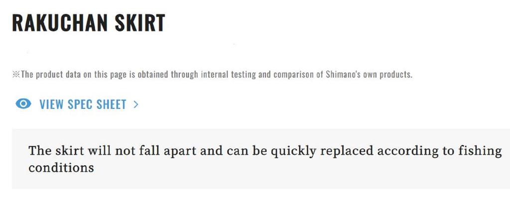 Sale Shimano ED-S01U Rakuchan Skirt Rubber 004 (8764)