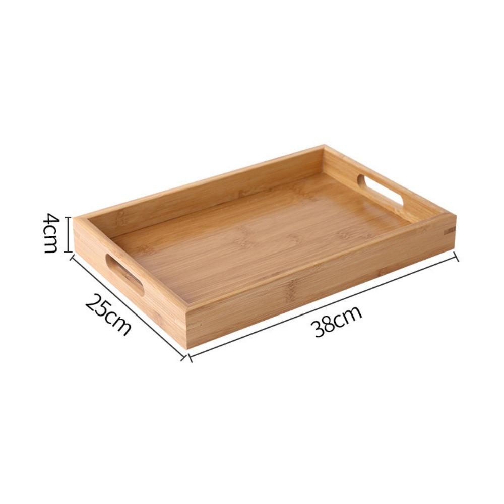 Bamboo Storage Tray household Tea Tray Retro Storage Plate  Home Living Room