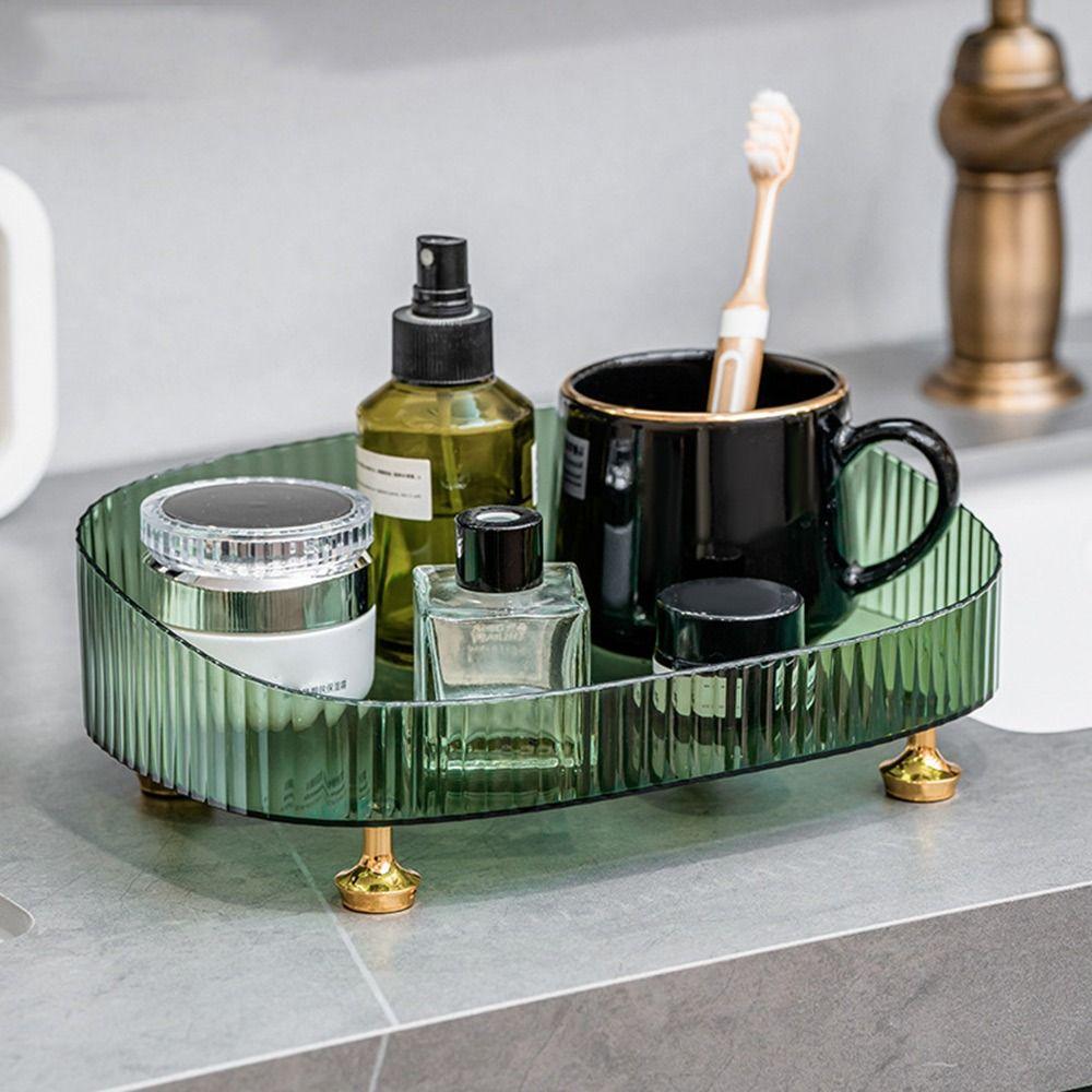 Органайзер для столешницы большой вместимости Противоскользящий поднос для туалетного столика в ванной Органайзер для макияжа и парфюмерии Дом