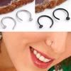 2pcs Stainless Steel Not Allergic Open Hoop Nose Ring Earring Body Piercing Jewelry