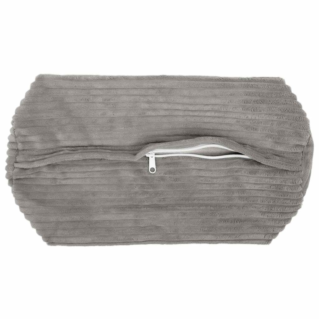 Cushion Cover 2 pcs HEERLEN Light Grey Ø 15 x 40 cm Cord
