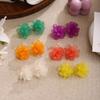 Французские милые объемные серьги-клипсы в виде цветка, нишевый темперамент, высококлассные серьги, летние сказочные маленькие свежие серьги