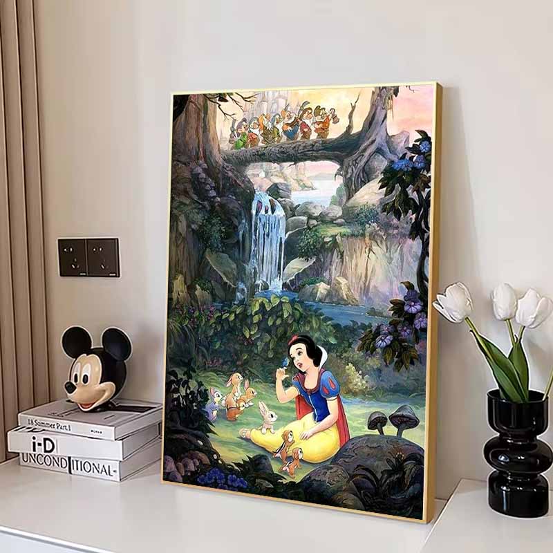 Disney Алмазная живопись Белоснежка Классическая сцена Декоративная картина Мозаика Ремесло Хобби Сделай сам Подарок Украшение дома Вышивка