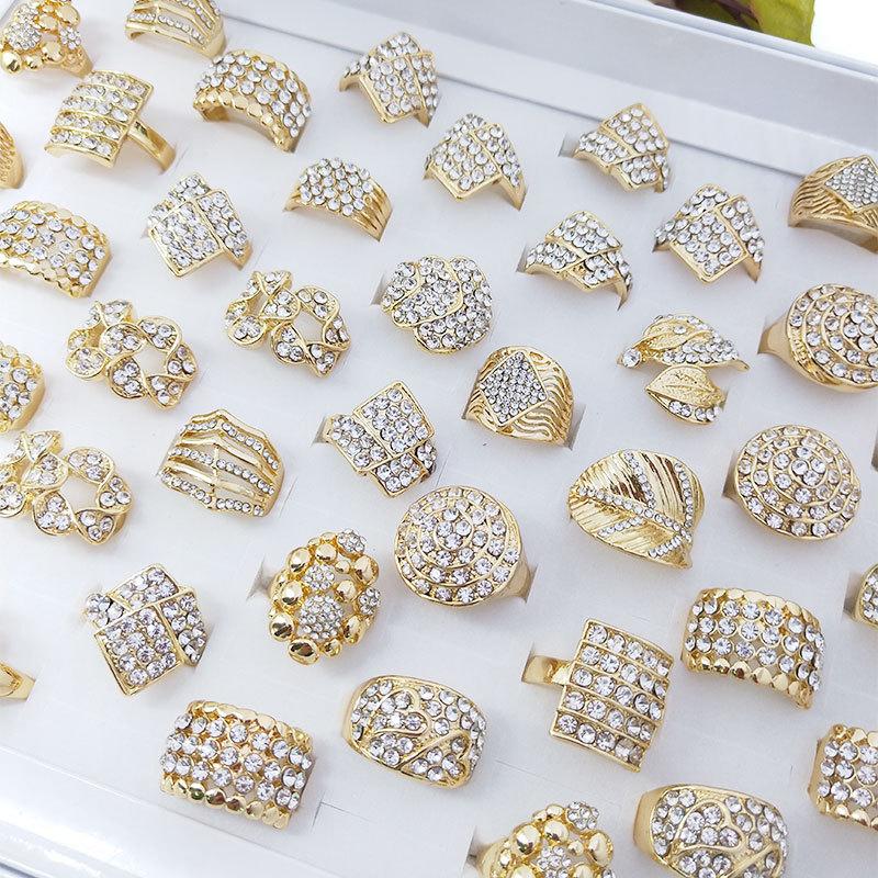 10 шт. винтажное кольцо унисекс, аксессуар из сплава кристаллов