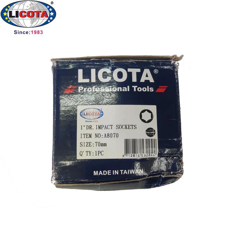 LICOTA USA Прочная 1-дюймовая шестигранная метрическая пневматическая головка 43-73 мм A8043