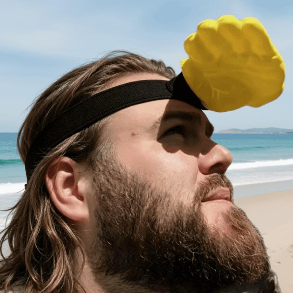 PLA Funny Hand Sun Hat Hair Hoop Sun Protection Quirky Hairband Palm Sun Visor Headband  Beach