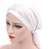 Cute Lady Rhinestone Muslim Turban Hat Chemo Cap Hair Loss Hijab Cap Cover EMA