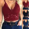 Женщины Женщины V Шеи Треугольник Чашка Кружева Камзол Bralette Беспроводной Бюстгальтер Бюстгальтер