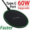 60W Wireless Charger Pad for iPhone 14 13 12 11 Pro Max X Samsung Xiaomi Phone  Chargers Induction Fast Charging Dock Station