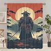 2pcs- Showa Samurai Polyester Curtains, Pole Bag Curtains 42*84, Bedroom, Living Room, Home Room Decoration