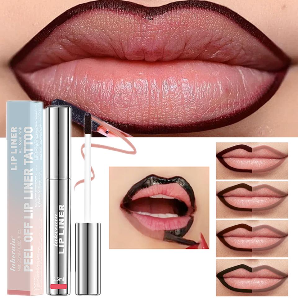 Водостойкий карандаш для губ Peel Off Tattoo Lipgloss Водостойкий долговечный матовый оттенок для губ Brown Contour Tear-off Lipstain Cosmetic