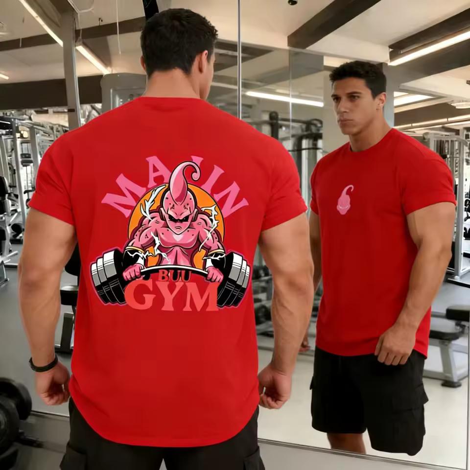 2026 New Summer Hot Dragon Ball Demon Boo Halterofilia Súper Grande De La Camiseta Del Gimnasio (gimnasio Para) Del Fitness