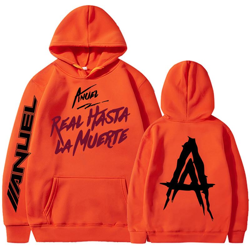 2026 Anuel Double Sided Printed Hoodie Men Women Personalized Graphics Sweatshirt Fleece Oversized Pullover Streetwear Unisex