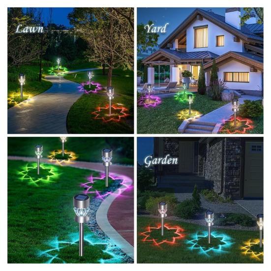 10 шт., солнечные дорожки, супер яркие IP65, водонепроницаемые газонные лампы на солнечных батареях, ландшафтное освещение, садовые украшения