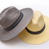 Beach Travel Male Dad Bowler Hat Middle-aged Men Straw Hat Old Man Sun Hat Solid Color Panama Hat