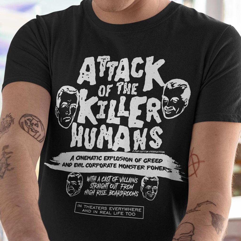 Attack Of The Killer Humans Pop Cotton Unisex Tee T-Shirt