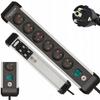 Premium-Alu-Line Power Strip 6 Sockets 3 H05Vv-F 3G1,5 Fr/Be Brennenstuhl