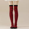 Autumn Winter Color Striped Stockings Japanese Over Knee Socks Fashion Women Keep Warm Sexy Slim Long Socks Striped Hosiery