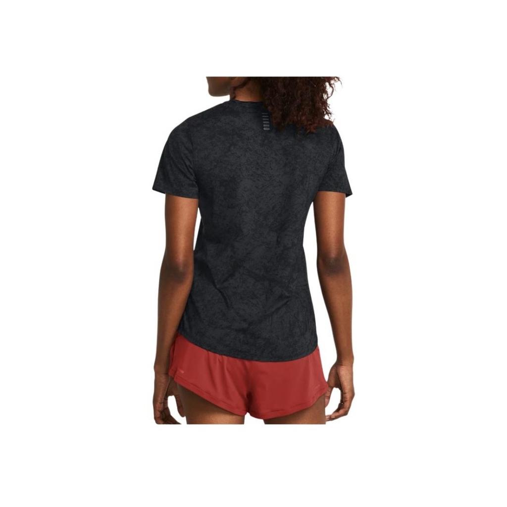 Under Armour Футболка Launch Elite Solid Color Crew Neck Short Sleeve T Shirt Women Tops Black 1383365-002