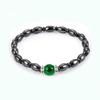Магнитотерапия гематитовый браслет для похудения, ювелирные изделия с зеленым искусственным драгоценным камнем