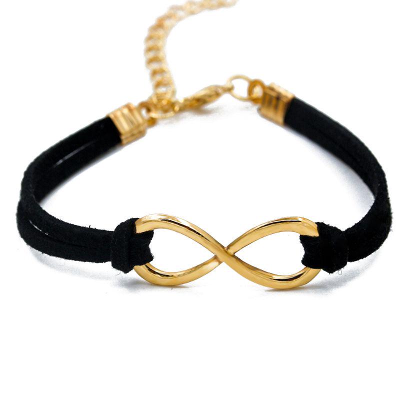 Номер 8 Символ Бесконечности Символ Любви Кожаный Браслет Ручной Работы Браслет Унисекс