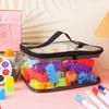Transparent Pvc Mesh Zipper Toy Storage Bag Large Capacity Puzzle And Block Organizer Toy And Building Block Storage