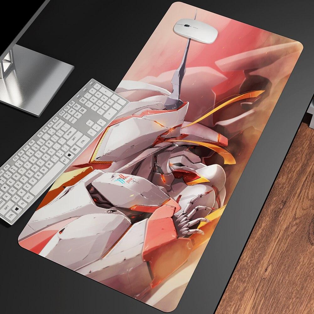 Сексуальный аниме «Дорогая в FranXX», офисные мыши, геймерские мягкие коврики для мыши с запирающимся краем, большой коврик для мыши, мультяшные офисные коврики для клавиатуры