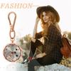 Watch Keychain Clip Pocket Watch Ladies Analog Flower Nurse Watch Waterproof Cute Rose Gold Fashion Accessory