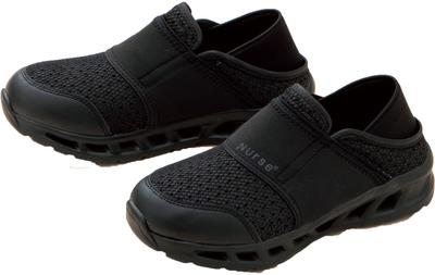 Резиновая медицинская обувь для медсестер, дышащая вентиляция, идеальная посадка, полная спецификация, медсестра I, черная, см 3E [Fuji Nurse] All-Direction 23.0