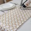 New Luxury Embroidered Table Runner Home Restaurant Table Decoration Fashionable Solid Color Light Luxury Jacquard Table Runner