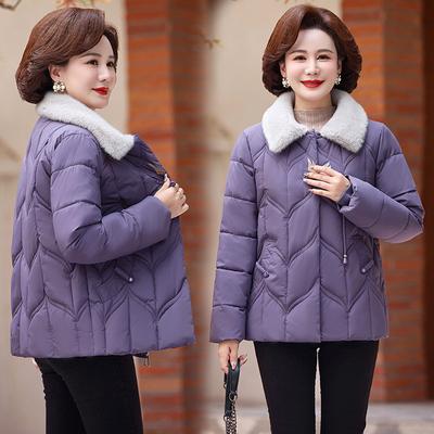 Хлопковая куртка женская короткая плюшевая с лацканами, вышитой пряжкой, для среднего и пожилого возраста, темпераментная и универсальная, на флисовой подкладке, холодная одежда