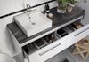 Universal bathroom countertop 60x46cm Black concrete laminated furniture board