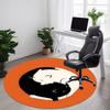 1pc Yin Yang Cats Office Round Area Rug, Indoor Mat Suitable ForOffice, Under Office Chairs Bedroom Living Room Home Decor, Room Deco 107