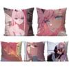 Zero Two Анимация DARLING In The FRANXX Наволочка Квадратная Подушка Спальня Диван Досуг Комфорт Автомобиль Гостиная Домашний Декор 40X40
