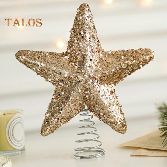 Рождественская звезда, верхушка для елки, блестящая звезда, украшение для рождественской елки, пластиковая звезда, украшение для декора рождественской елки