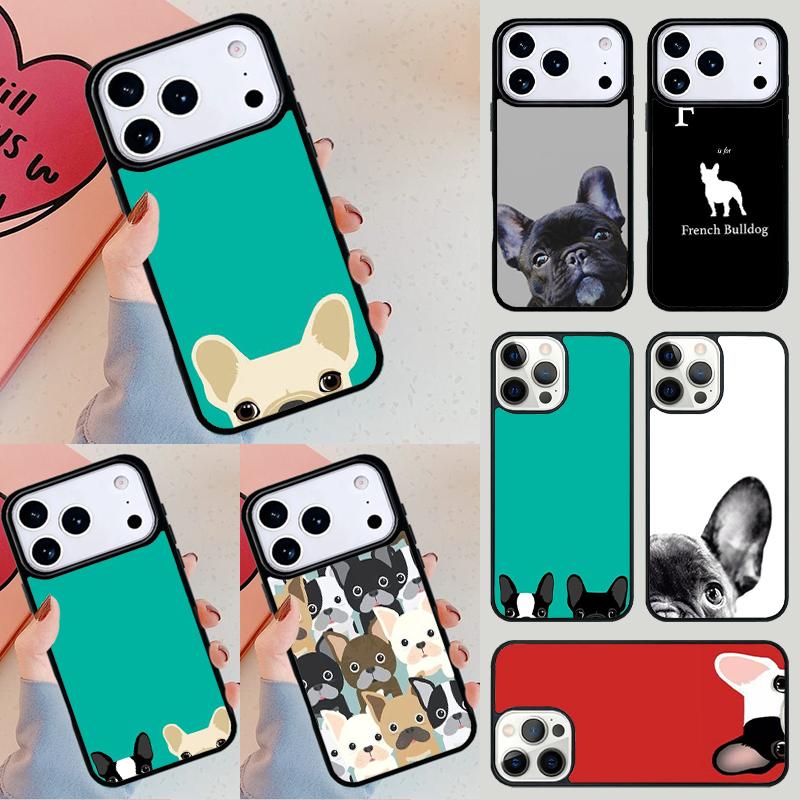 Чехол для телефона с французским бульдогом и мопсом для iPhone 17 Air 14 15 13 12 Max Чехол для Apple 14 15 16 16e 11 Pro Max Plus Coque