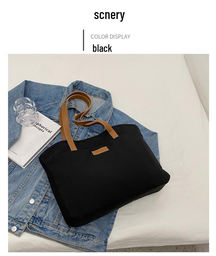 Женская минималистичная большая сумка-тоут - многосекционная наплечная сумка, новый летний холст для поездок на работу