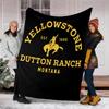Yellowstone Theme Printed Blanket Perfect For Couch Bed Travel Outdoor Use Machine Washable Cozy Durable