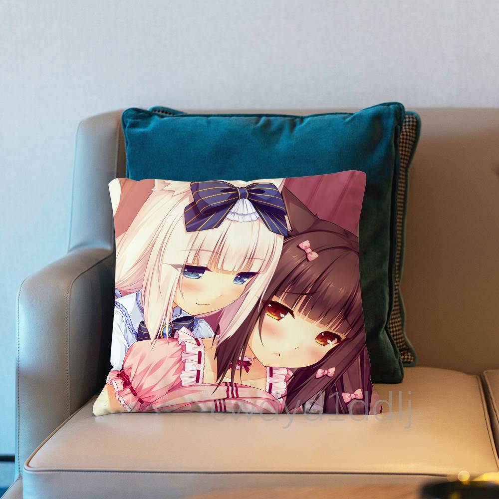 Chocovani NNekopara Chocola Наволочка Декоративная Наволочка На Подушку Чехол Для Подушки С Принтом Для Дивана