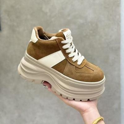 [Fanfna] Ретро платформа Немецкие тренировочные кроссовки женские 2025 осень новая подошва-маффин цветная шнуровка повседневные спортивные кроссовки