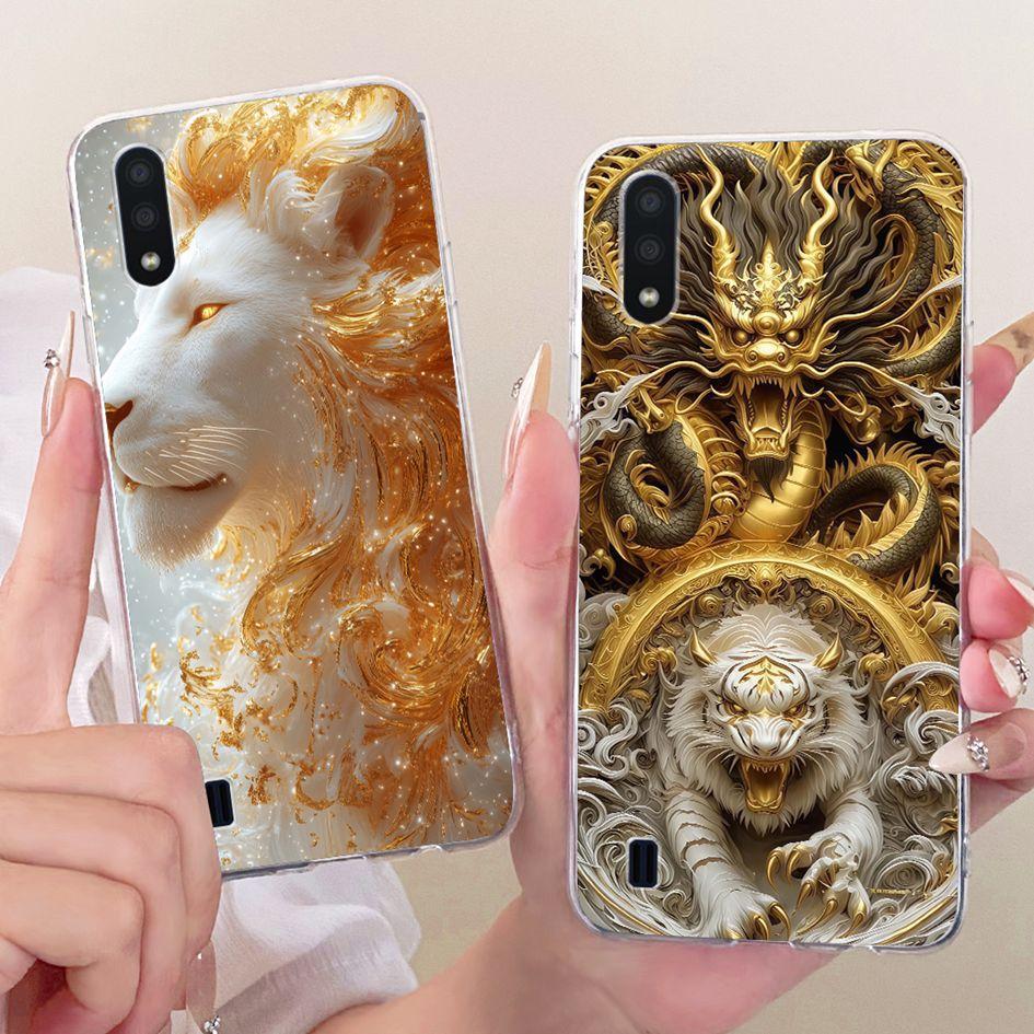 Для чехла Samsung Galaxy A01 Чехол M01 SM-A015F Funda Модный Мультяшный Дракон Мягкий Тонкий Силиконовый Бампер Для Samsung A01 Core Coque