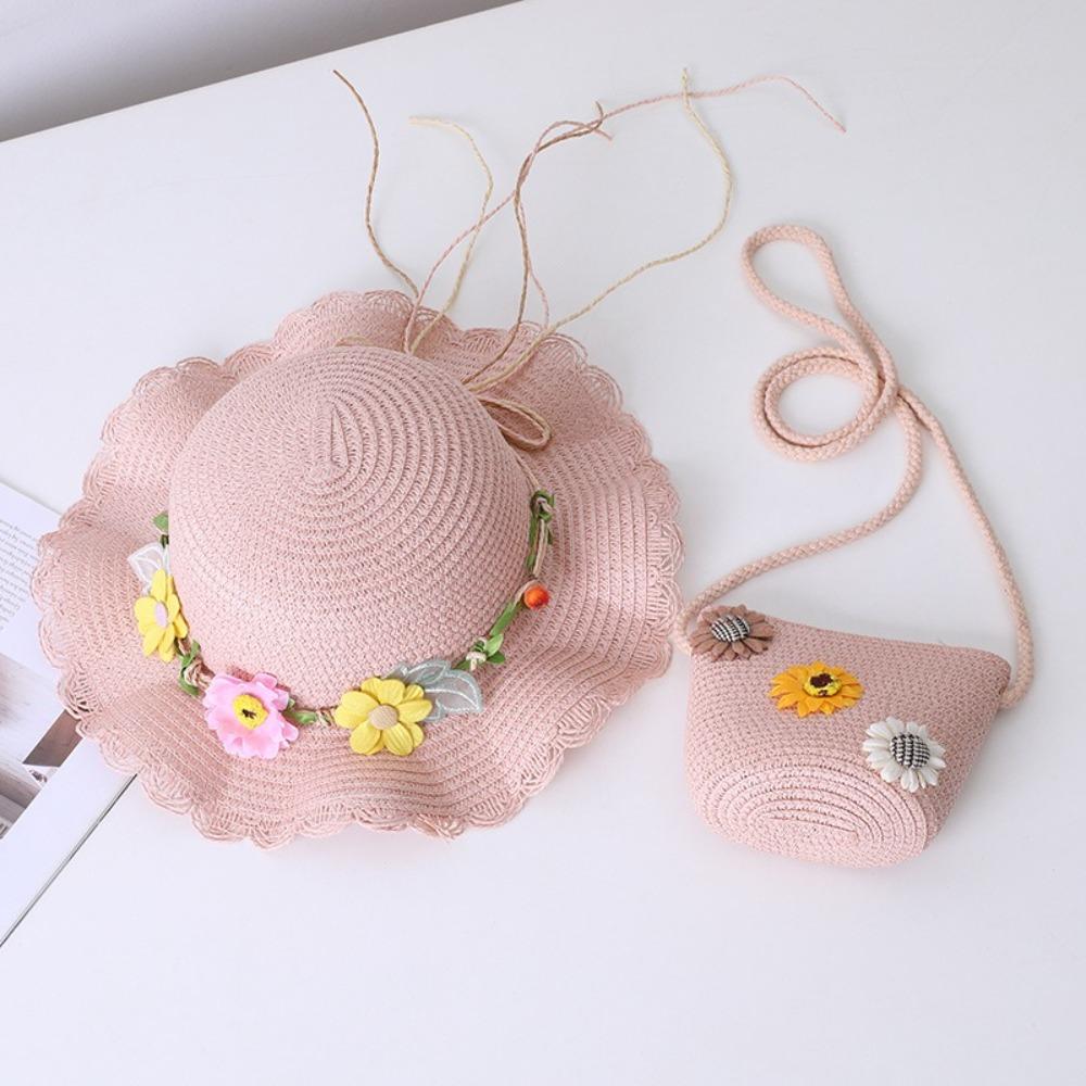 Cute Kids Sun Hat 2-8 Years Straw Hat Fashion Girls Sun Hat Beach