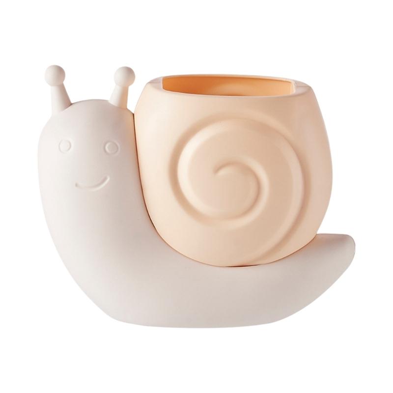 Plastic Desktop Organizer Cartoon Snail Shape Pen Pencil Organizer For Kids Study School Office Supplies