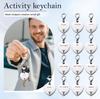 Unique Heart Shaped Id Pendant Keyring,Stainless Steel Custom Engraved Alert Alert Keychain