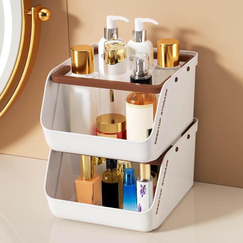 Desktop Portable Storage Box Large Capacity Stackable Storage Basket Snack Sundries Stationery Cosmetics Storage Box