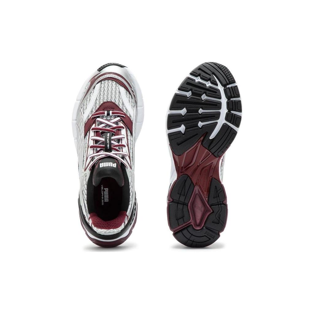 Puma Velophasis Fabric Phased Comfortable Daily Shock Absorption Low-Top Lifestyle Shoes Unisex Sneaker White Red 389365-08