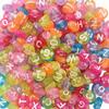 Mixed Letter Acrylic Beads Round Flat Alphabet Digital Cube Loose Spacer Beads For Jewelry Making Handmade Diy Bracelet Necklace