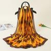 Silk Scarf Ethnic Style Women's Printed Beach Scarf Shawl Scarf Protection Scarf with Gentle Temperament for Women