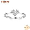 Tancise Classic 925 Sterling Silver  Zircon Ring Ladies Jewelry Wedding Promise Party Gift